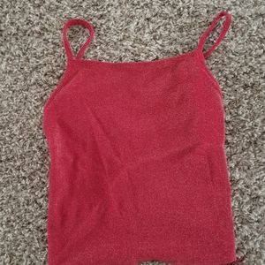 A. Byer Red glittery tank